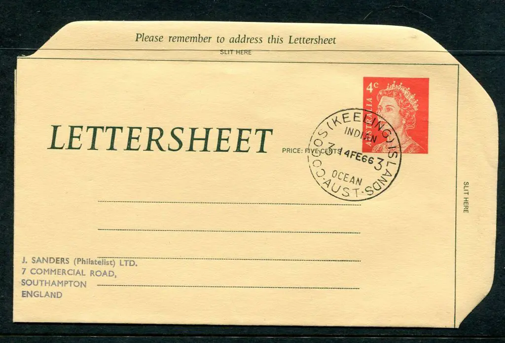 1966 (14th Feb) 4c QEII red Lettersheet postmarked ... Image 1++