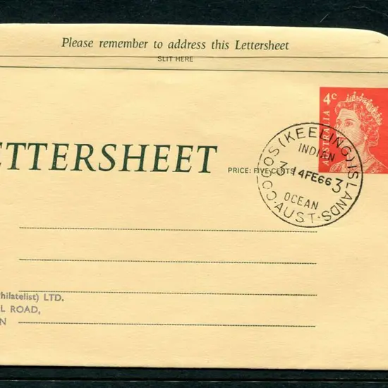 1966 (14th Feb) 4c QEII red Lettersheet postmarked ...