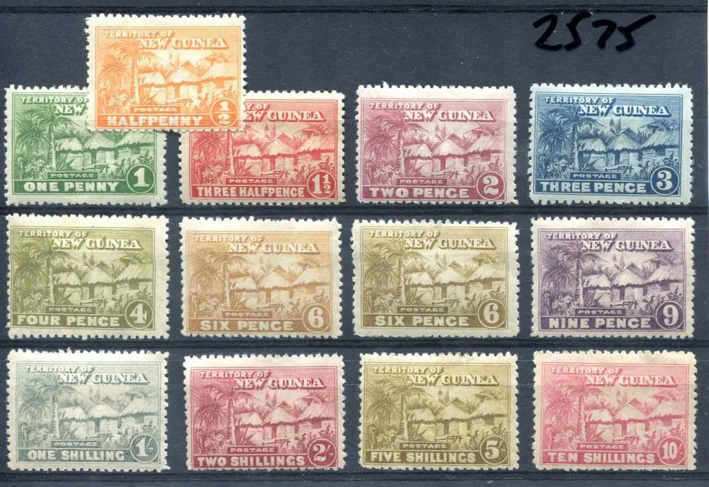 1925 Huts to 10/- unused incl two 6d shades. Gum ... Image 1++