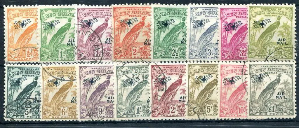 1932/34 ½d to £1 BOP ovptd "AIR MAIL". Set of 16 ... Image 1++