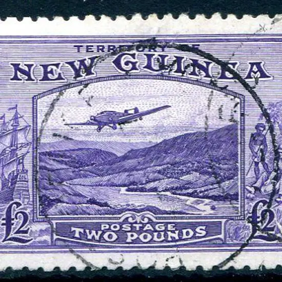 1935 £2 bright violet Bulolo Goldfields Air. Fine ...