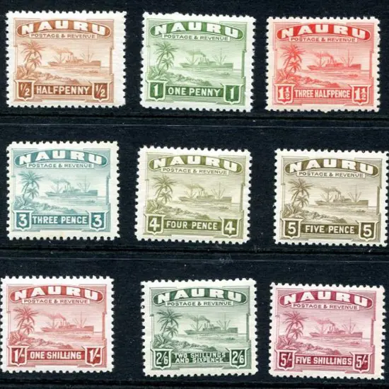 1937/48 ½d to 10/- ships set of 15 on shiny white ...