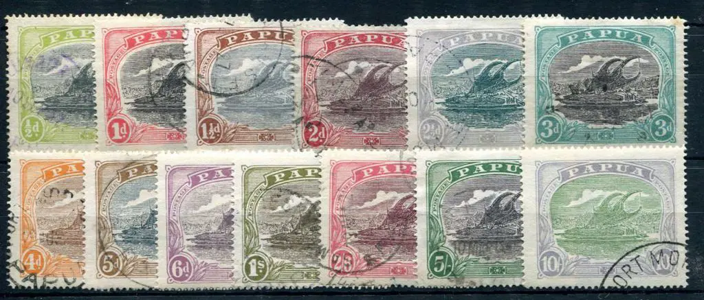 1916 ½d to 10/- Lakatoi fine used set of 13 with ... Image 1++
