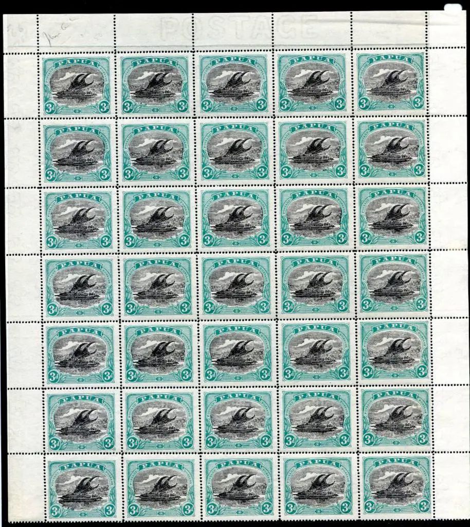 1916/31 3d black & bright blue green Lakatoi part ... Image 1++