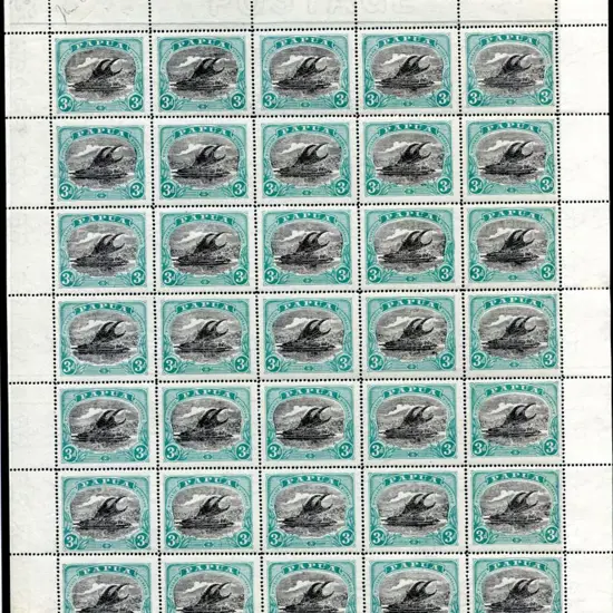 1916/31 3d black & bright blue green Lakatoi part ...