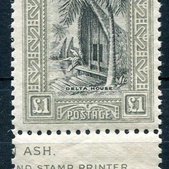 1932 £1 Delta house with bottom part imprint ...