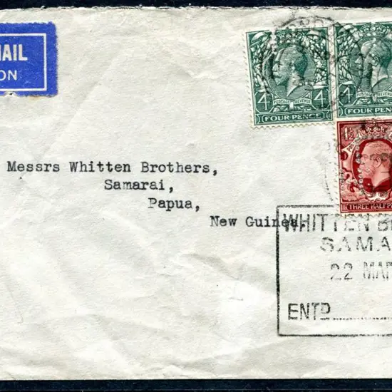 1935 (Feb) Inwards flown cover from Great Britain ...