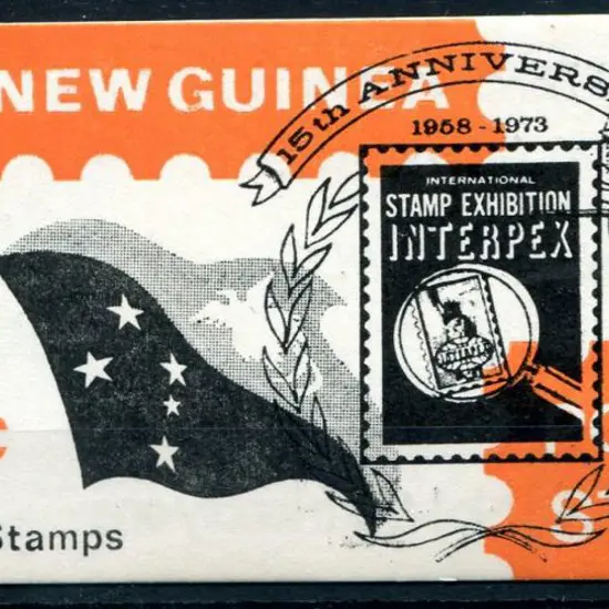 1973 Interpex booklet with orange & black cover. ...