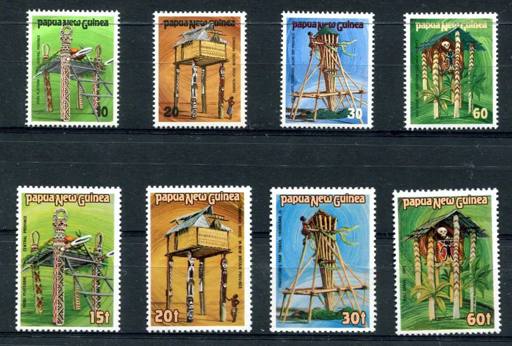 1985 Ceremonial Structures Trial stamps in MUH set ... Image 1++