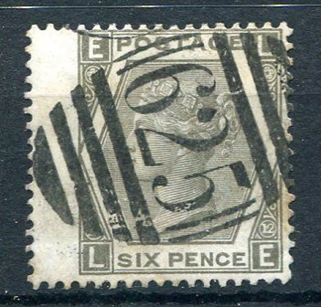 1873 6d grey Pl. 12 fine used with stunning bold, ... Image 1++