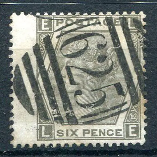1873 6d grey Pl. 12 fine used with stunning bold, ...