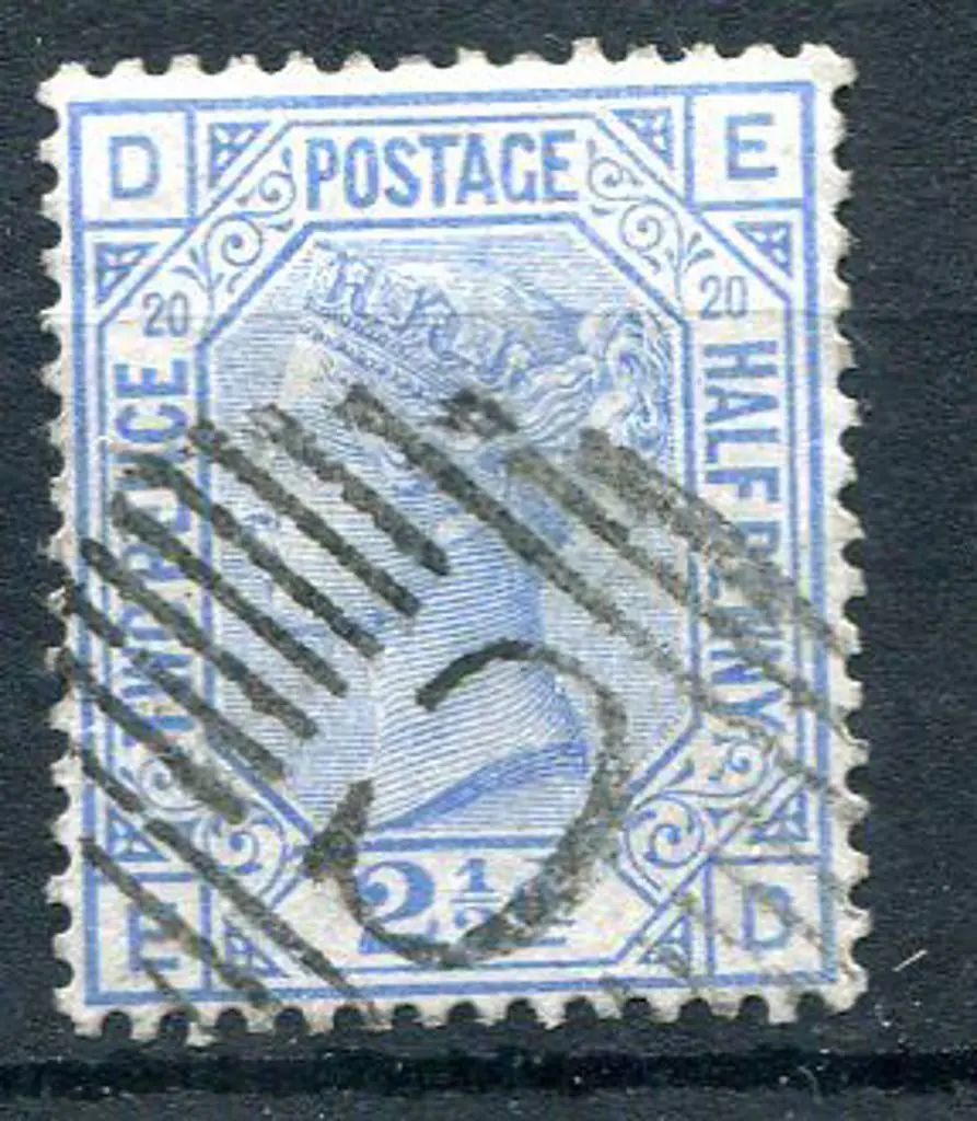 1880 2½d blue QV, plate 20. Fine used with neat ... Image 1++