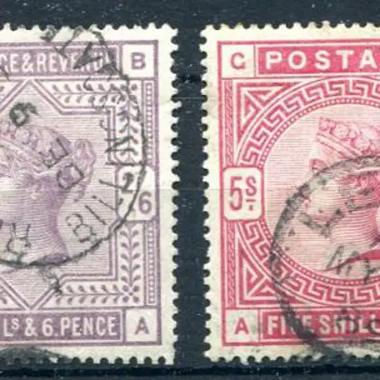 1883/84 2/6d lilac used (SG 178), 2/6d deep lilac ...