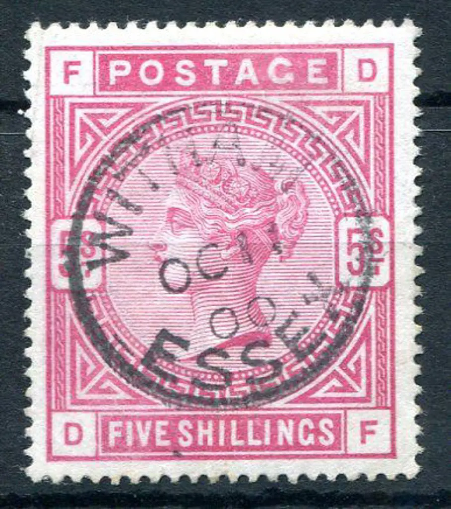 1883 5/- rose on white paper. Superb used with ... Image 1++