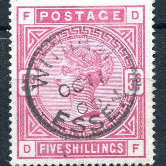 1883 5/- rose on white paper. Superb used with ...