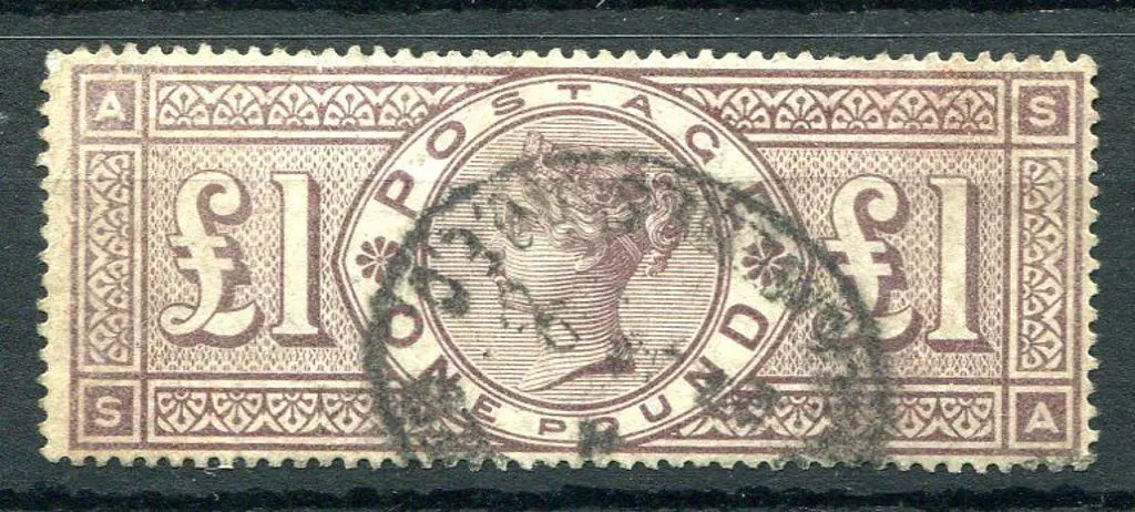1884 £1 brown lilac, three Imperial Crowns wmk ... Image 1++