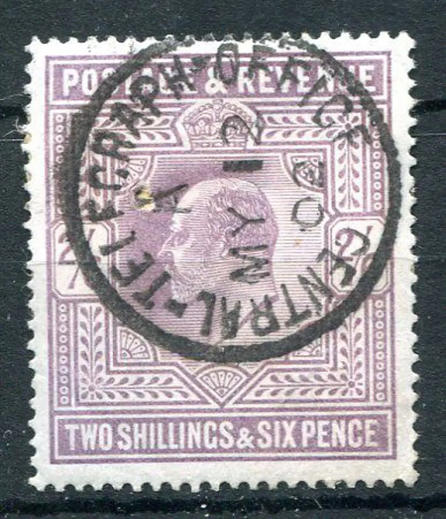 1902 2/6d lilac KEVII, DLR printing. Superb used ... Image 1++