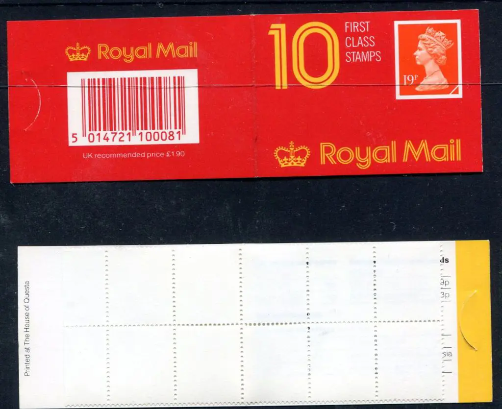 1988 £1.90 First Class Questa booklets x 2 both ... Image 1++