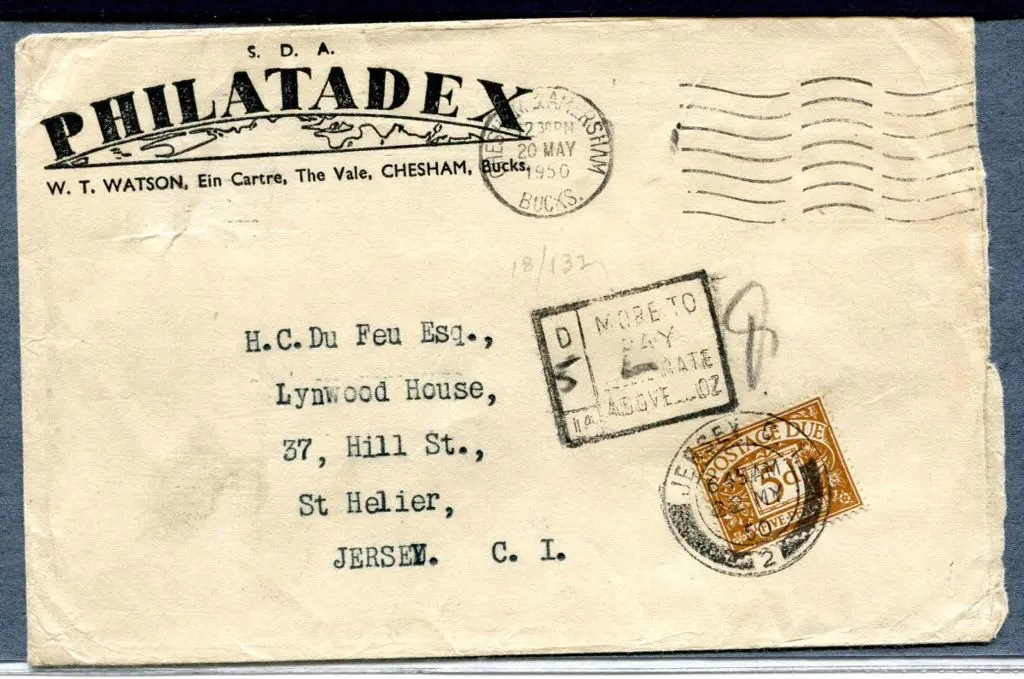 Great Britain - Jersey 1950 (20th May) Philatadex ... Image 1++