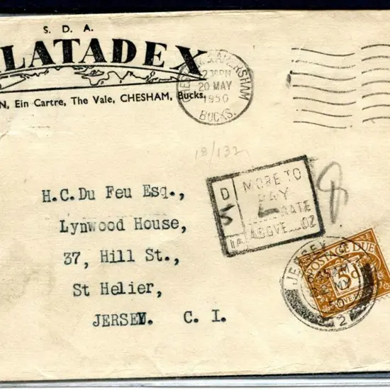 Great Britain - Jersey 1950 (20th May) Philatadex ...