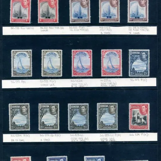 Bermuda 1938/52 KGVI pictorials on two Hagners ...