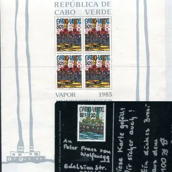 Cape Verde 1985 30e on 10e "Steamer" (SG 564, Cat. ...