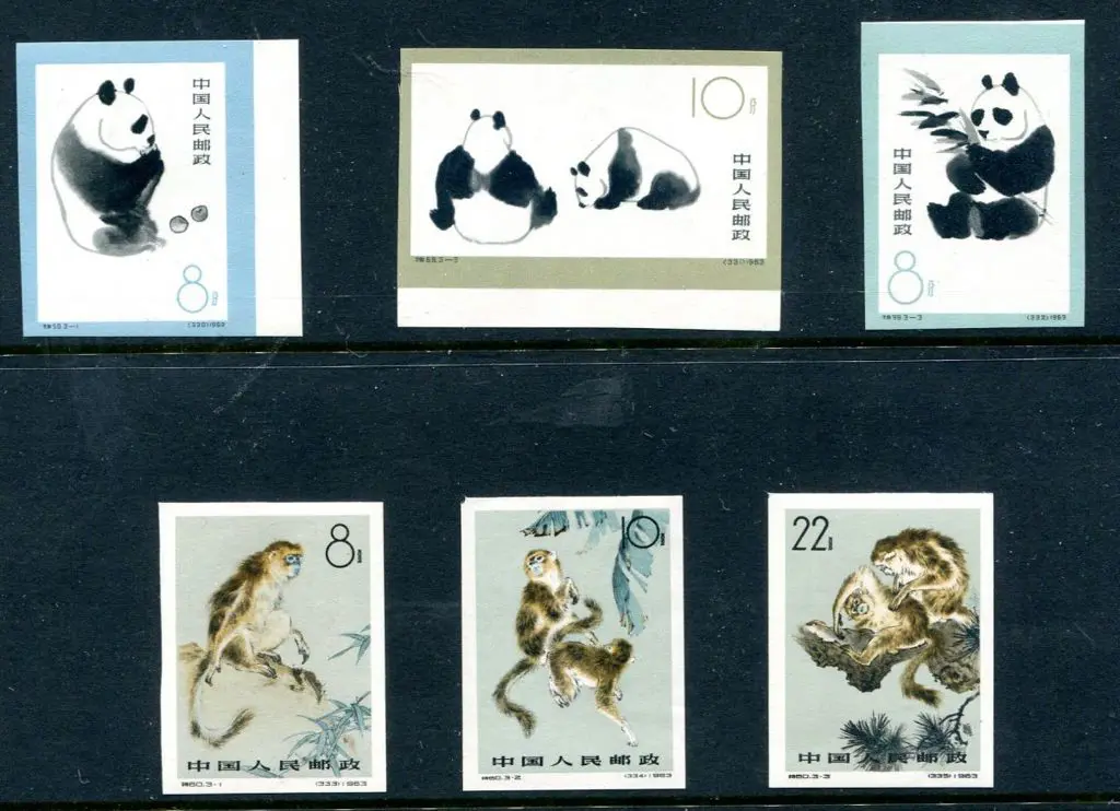 China 1963 Giant Pandas & Snub-nosed Monkeys ... Image 1++