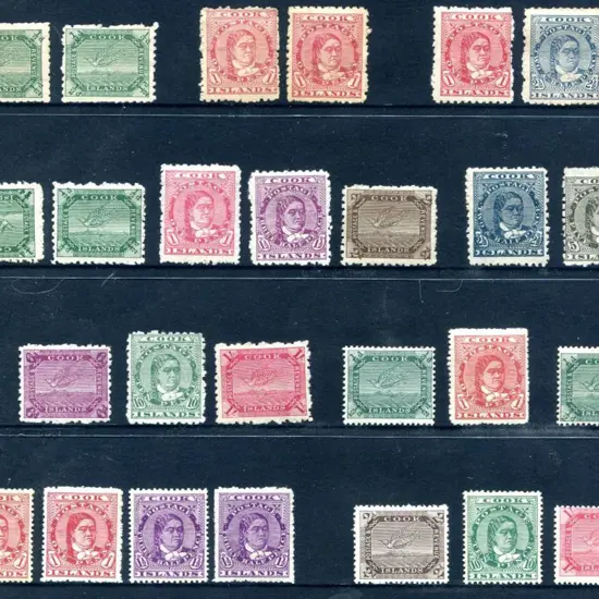 Cook Islands 1902/19 Queen Makea/Torea bird MLH ...