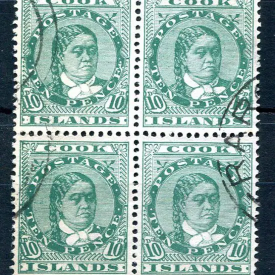 Cook Islands 1918/19 10d green perf. 14x15. Well ...