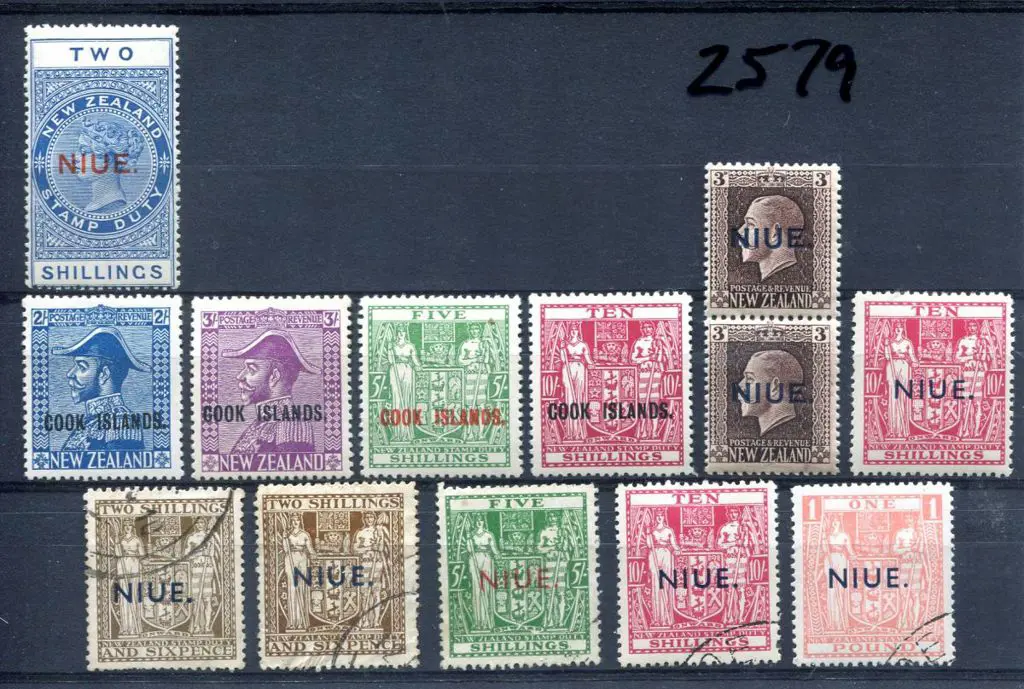 Cook Islands 1936 2/- & 3/- Admirals & 10/- ... Image 1++