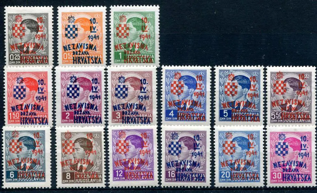 Croatia 1941 Founding of Croatian Army set of 15 ... Image 1++