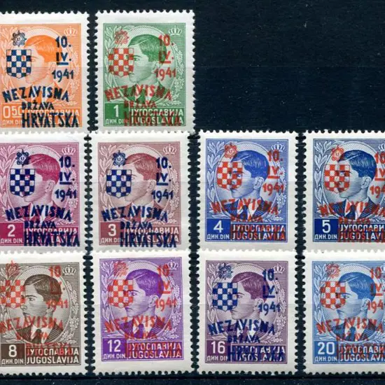 Croatia 1941 Founding of Croatian Army set of 15 ...