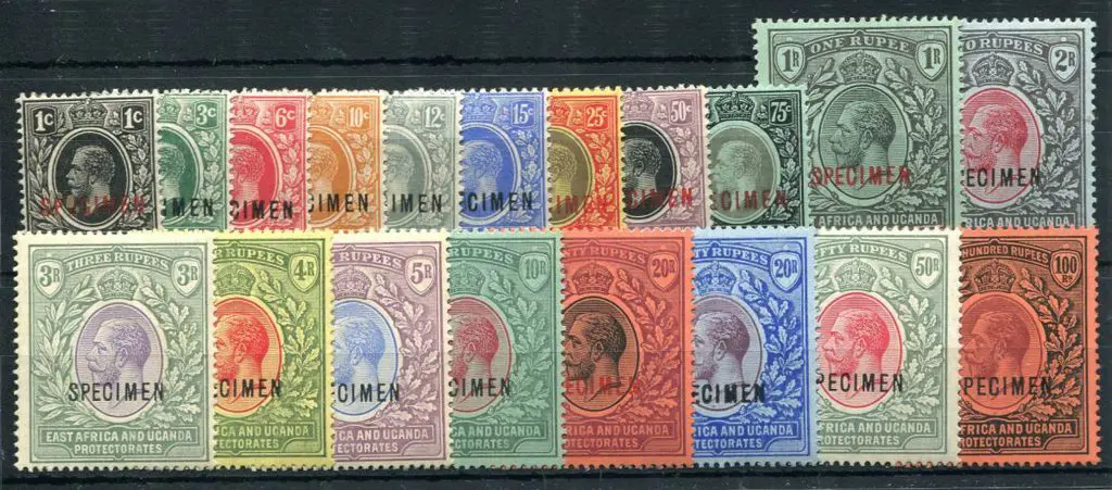 East Africa & Uganda Protectorates 1912/21 1c to ... Image 1++