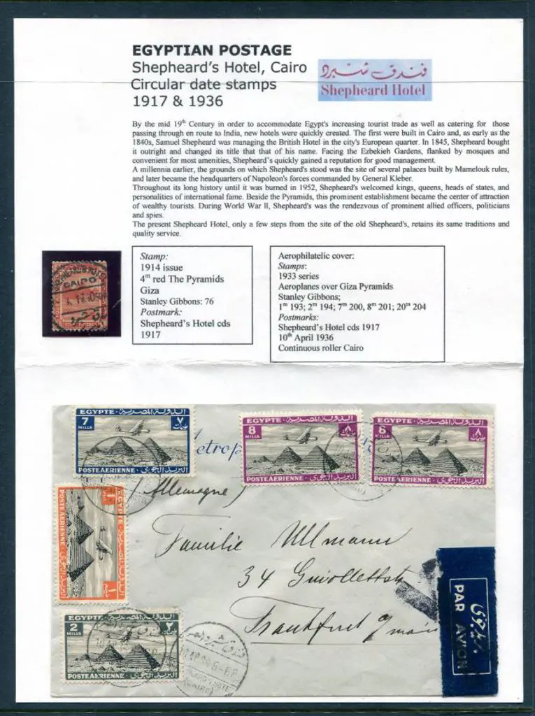 Egypt 1935 Cairo to Frankfurt Airmail cover ... Image 1++