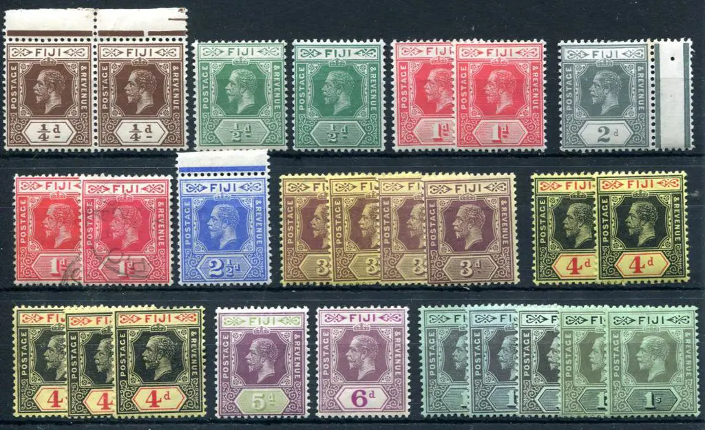 Fiji 1912/23 ¼d to 1/- MCA wmk incl all SG cat. ... Image 1++