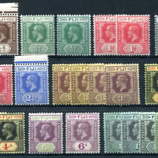 Fiji 1912/23 ¼d to 1/- MCA wmk incl all SG cat. ...
