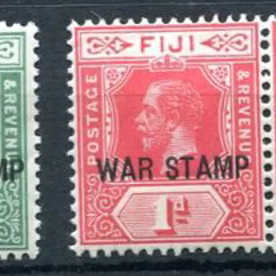 Fiji 1915/19 "WAR STAMP" ovpts on ½d in 2 shades ...