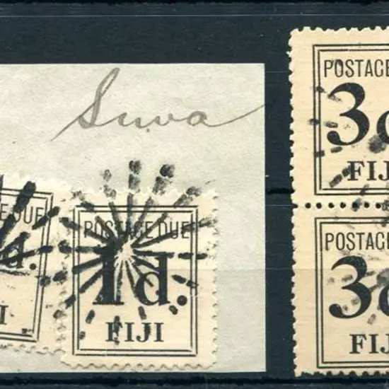 Fiji 1917 Postage Dues 1/1/17 ½d & 1d with ...