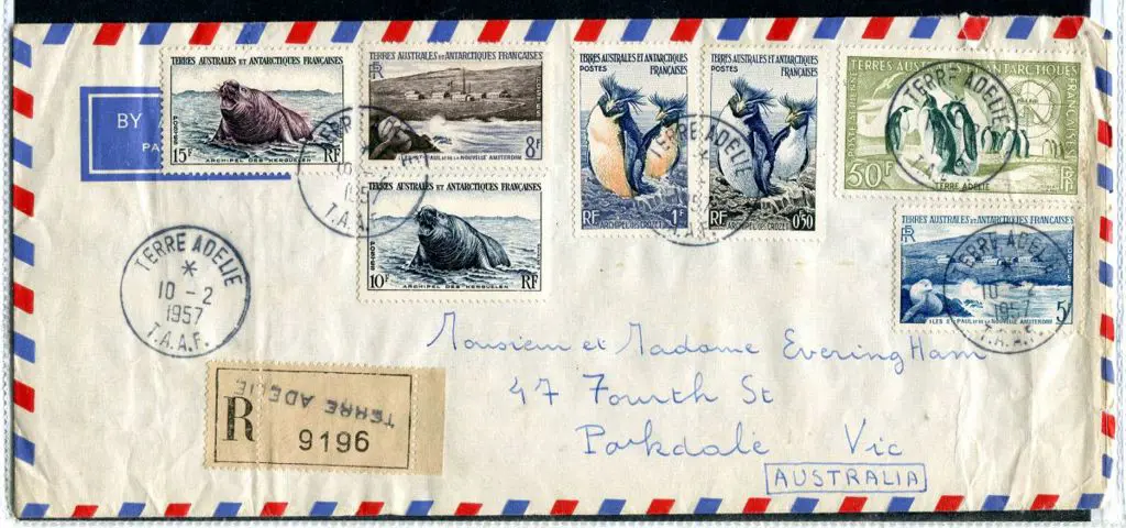 FSAT 1957 (10th Feb) Registered Air Mail cover ... Image 1++