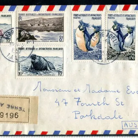 FSAT 1957 (10th Feb) Registered Air Mail cover ...