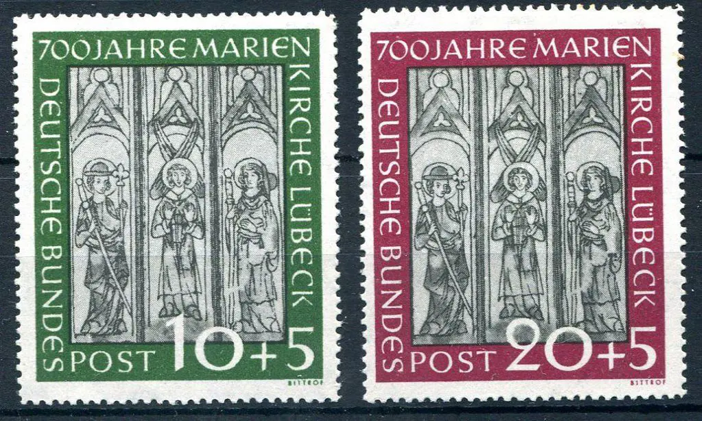 Germany-West 1951 St Mary's Church, Lubeck 700th ... Image 1++