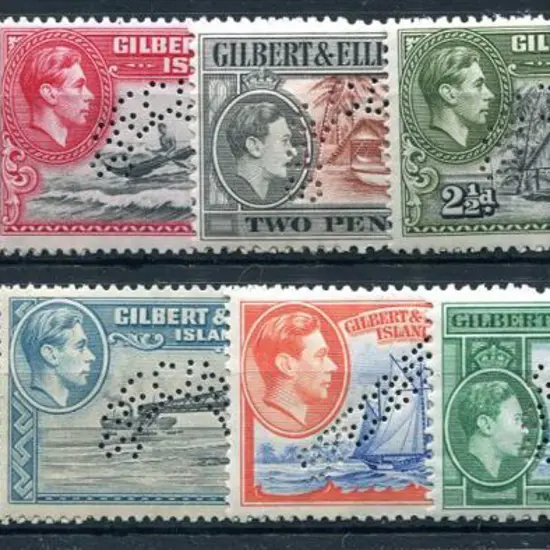 Gilbert & Ellice Is 1939/51 KGVI defins set of 12 ...