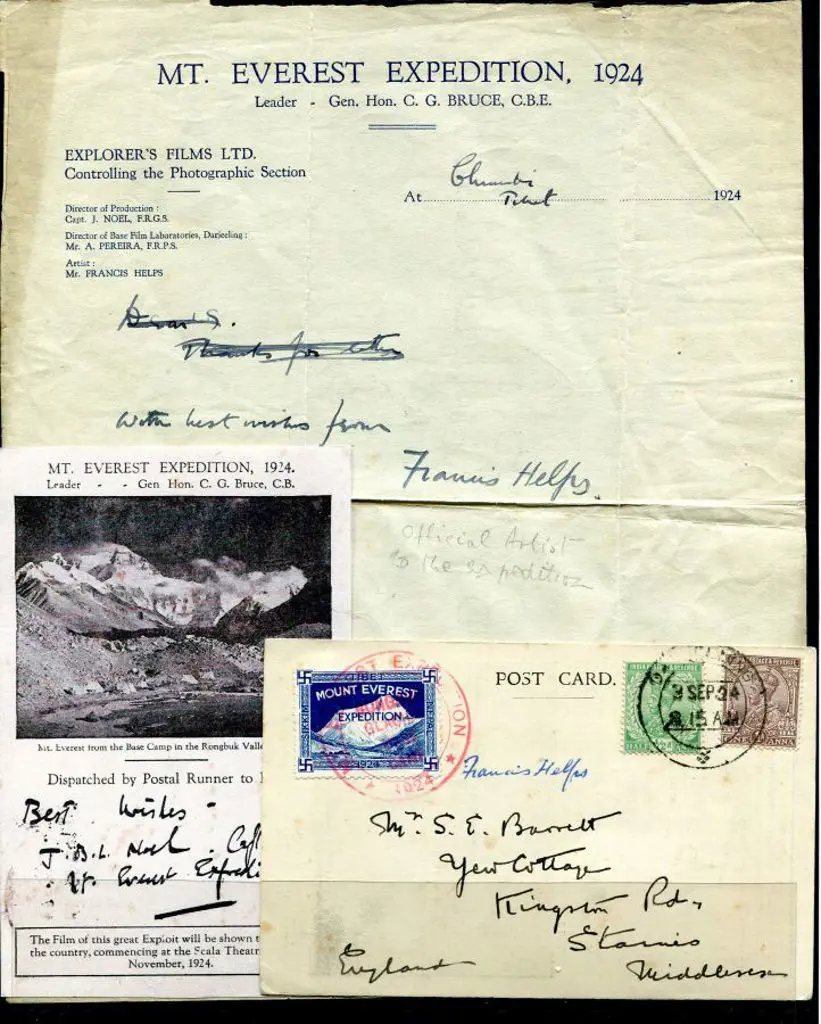India 1924 (6th Aug) Mount Everest Expedition led ... Image 1++