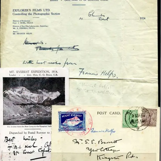India 1924 (6th Aug) Mount Everest Expedition led ...
