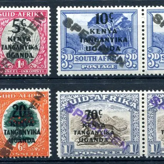 Kenya, Uganda & Tanganyika 1941 Ovpts on South ...