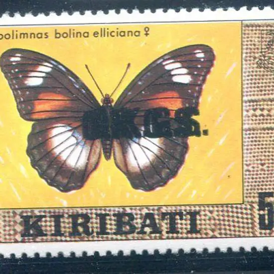 Kiribati 1981 50¢ butterfly Official with OKGS ...