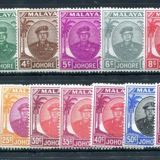 Malaya-Johore 1949/55 1c to $5 Sultan Sir Ibrahim. ...