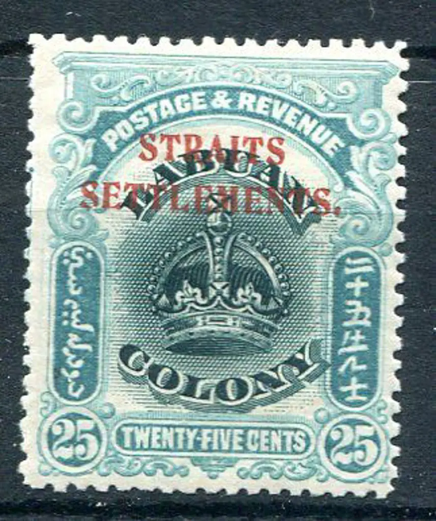Malaya-Strait Settlements 1906/07 25c Labuan ... Image 1++