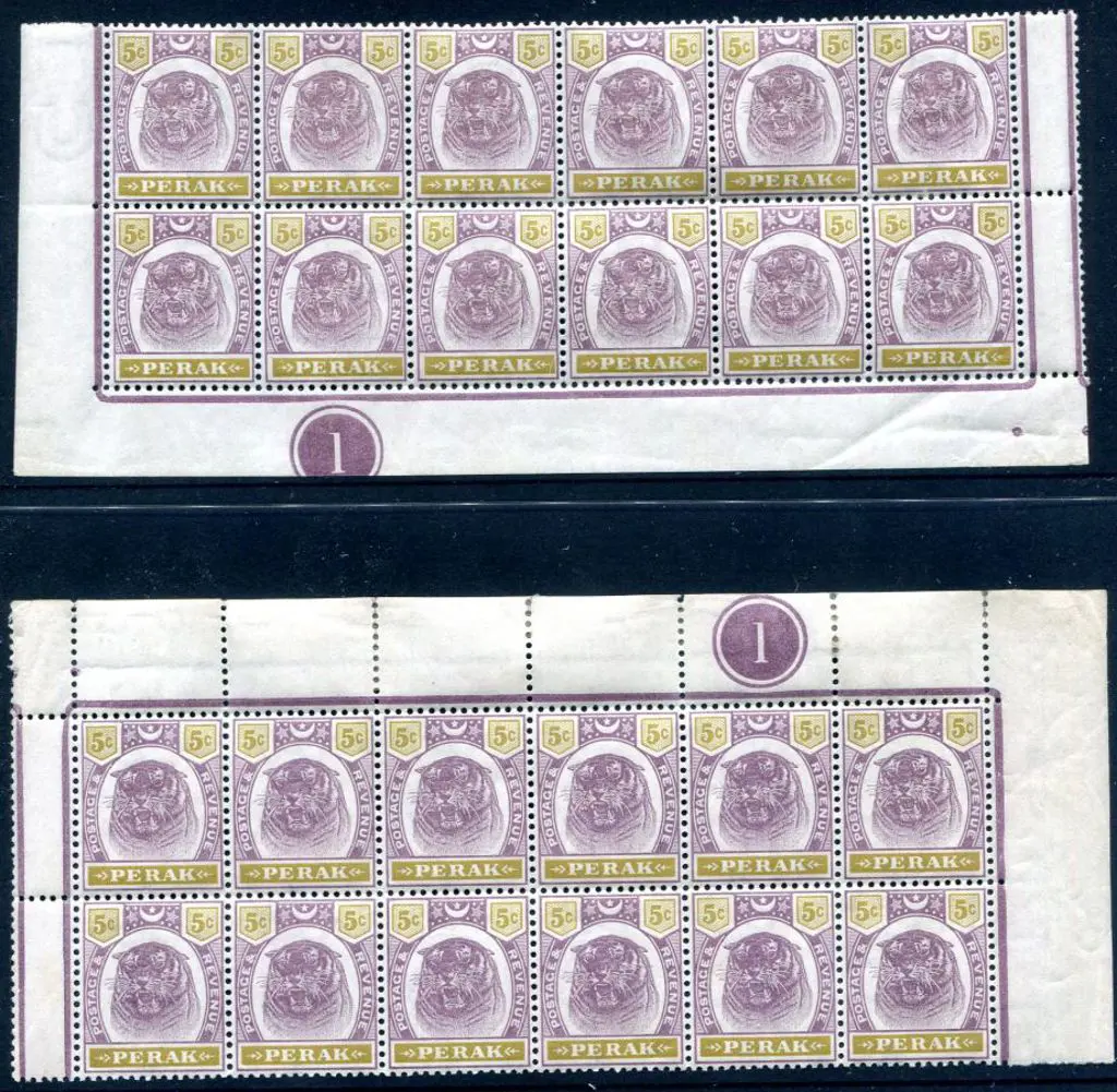 Malaysian States - Perak 1895/99 5c dull purple & ... Image 1++