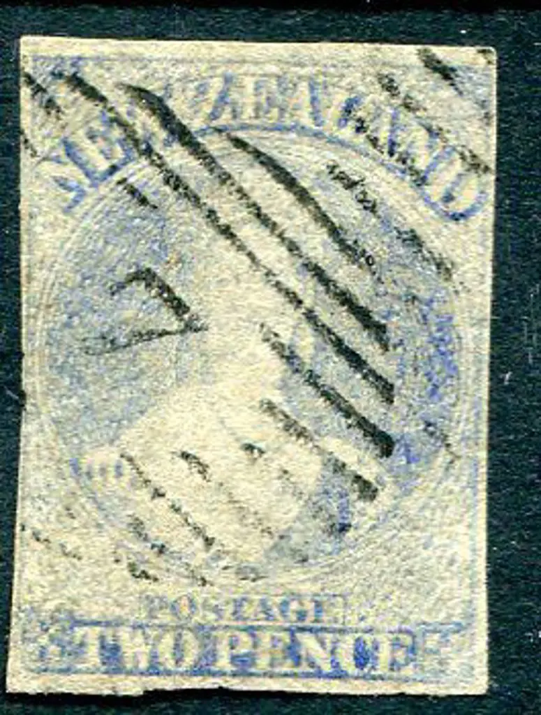 New Zealand 1862/63 2d pale ultramarine imperf on ... Image 1++